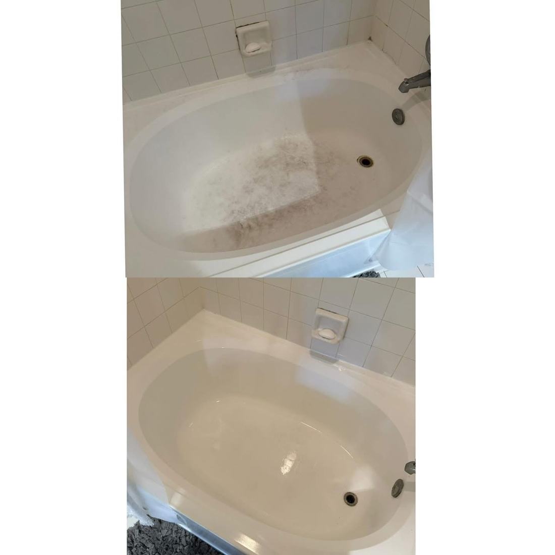 IJ CARE Cleaning Bathtub Transformation before and after